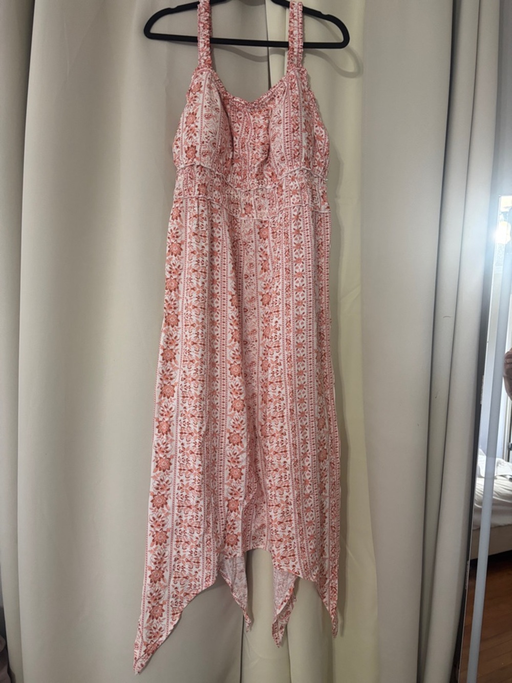 No Boundaries Cream Maxi Dress with Coral Floral Print